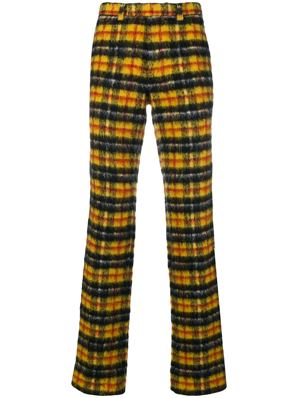 Checked slim trousers - Yellow