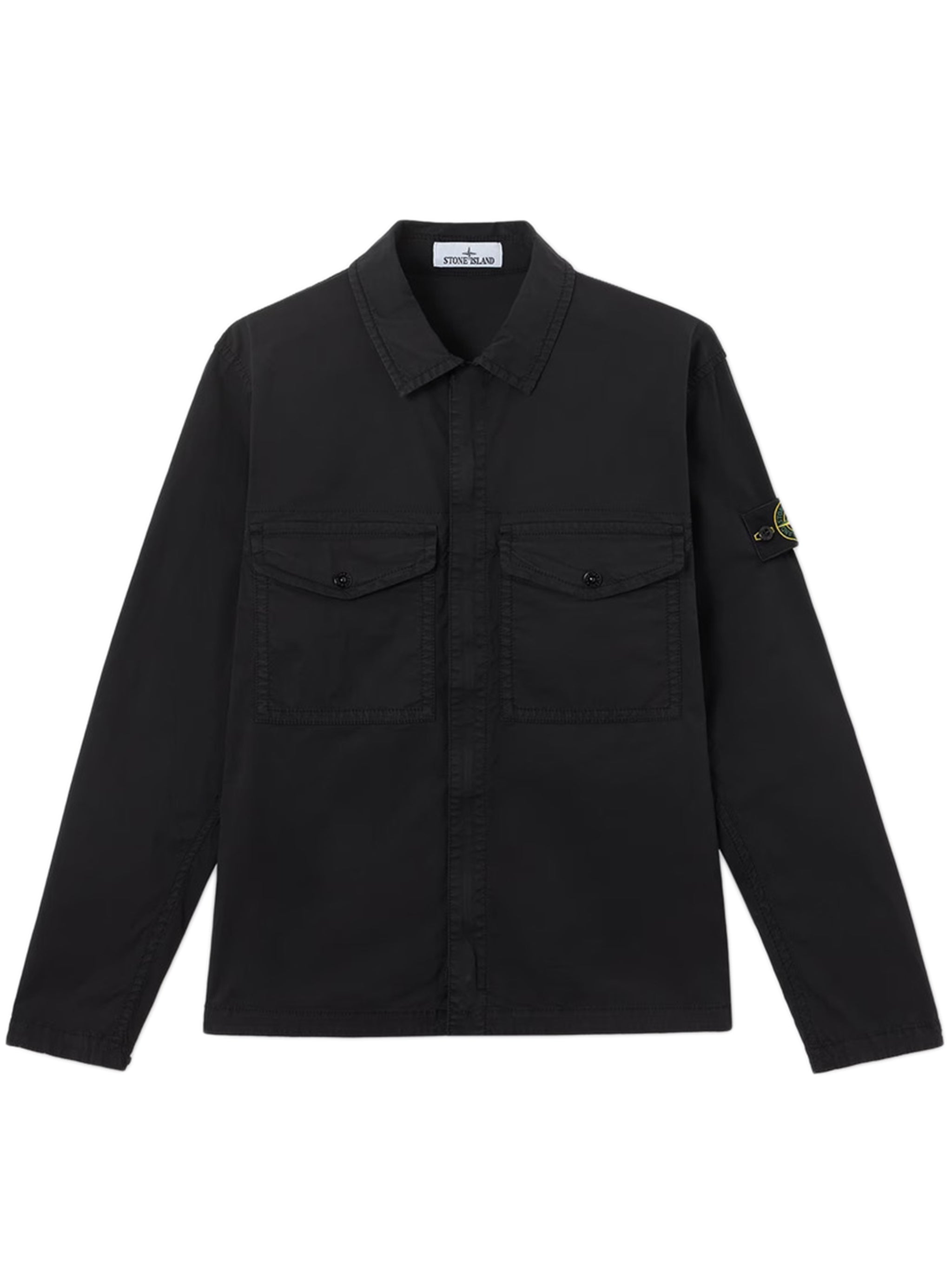 Compass-Patch Shirt Jacket