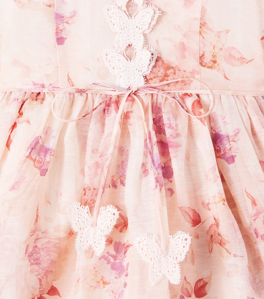 Alice floral linen and silk dress