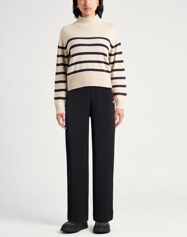Woman Pants Black Size M Cotton, Polyester, Elastane