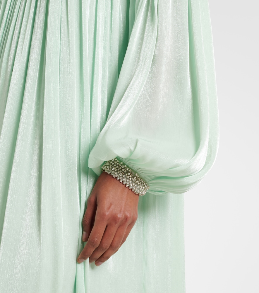 Elline embellished pleated gown