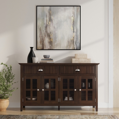 Simpli Home Acadian Sideboard Buffet, Brunette Brown