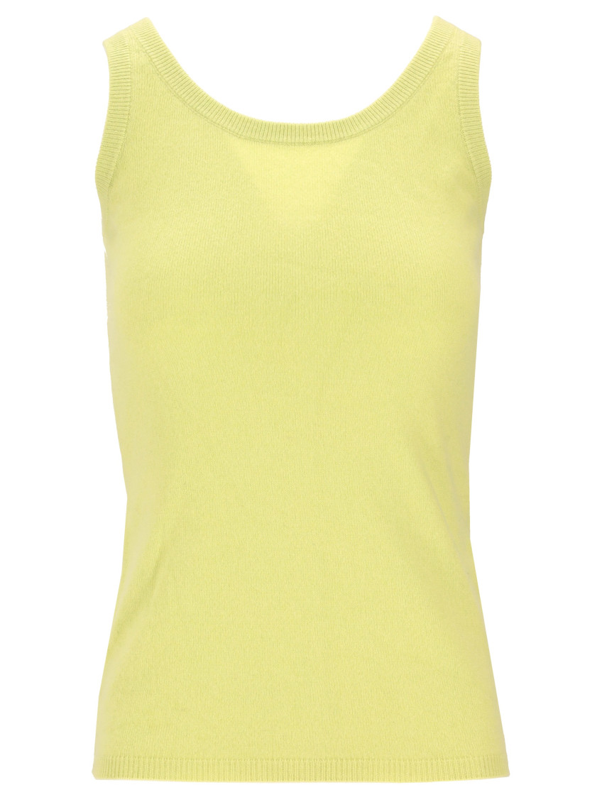 Yellow Knitted Round Neck Top