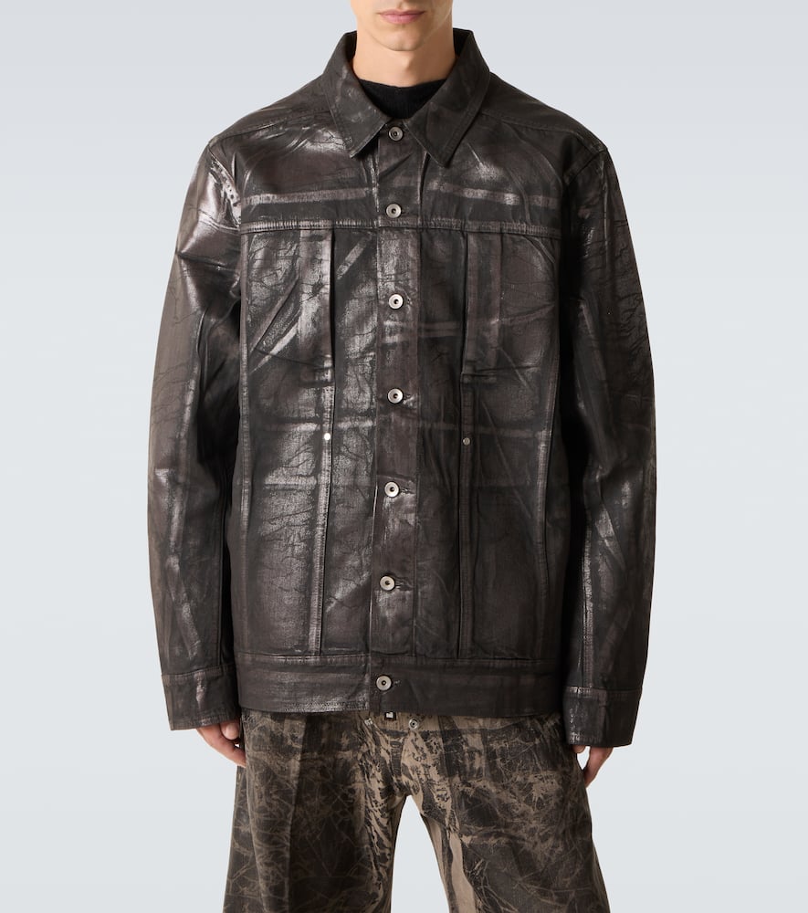 Coated denim jacket