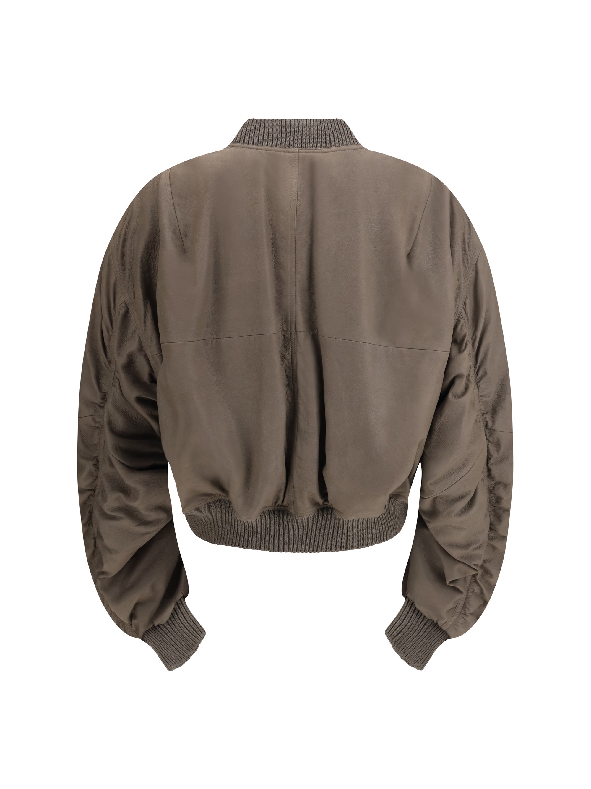 Lambskin Bomber Jacket — Gray