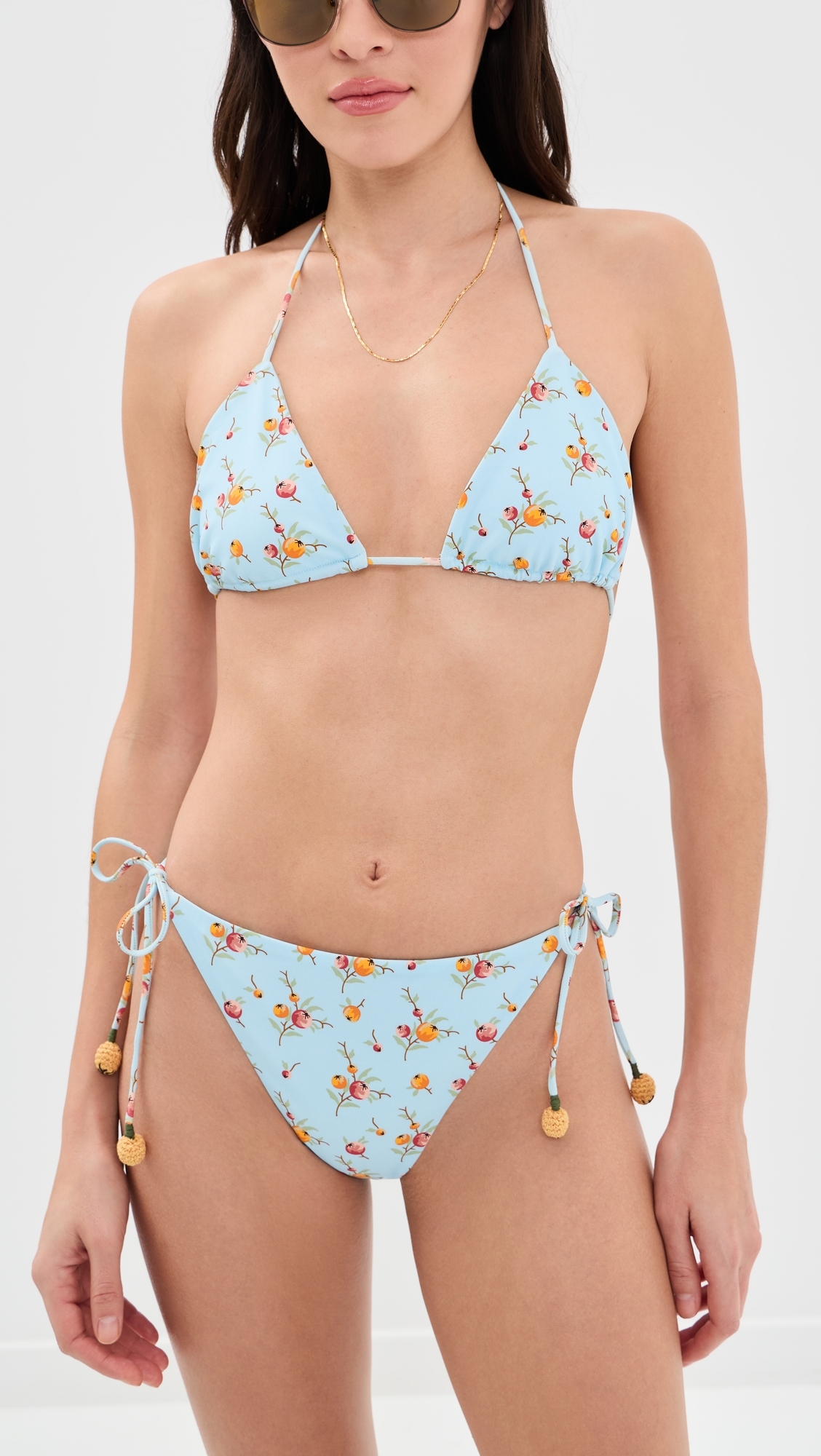 Freya Emb Tie Bikini Top Multi