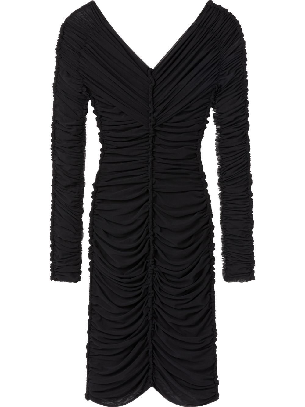 Ruched off-shoulder dress - Black