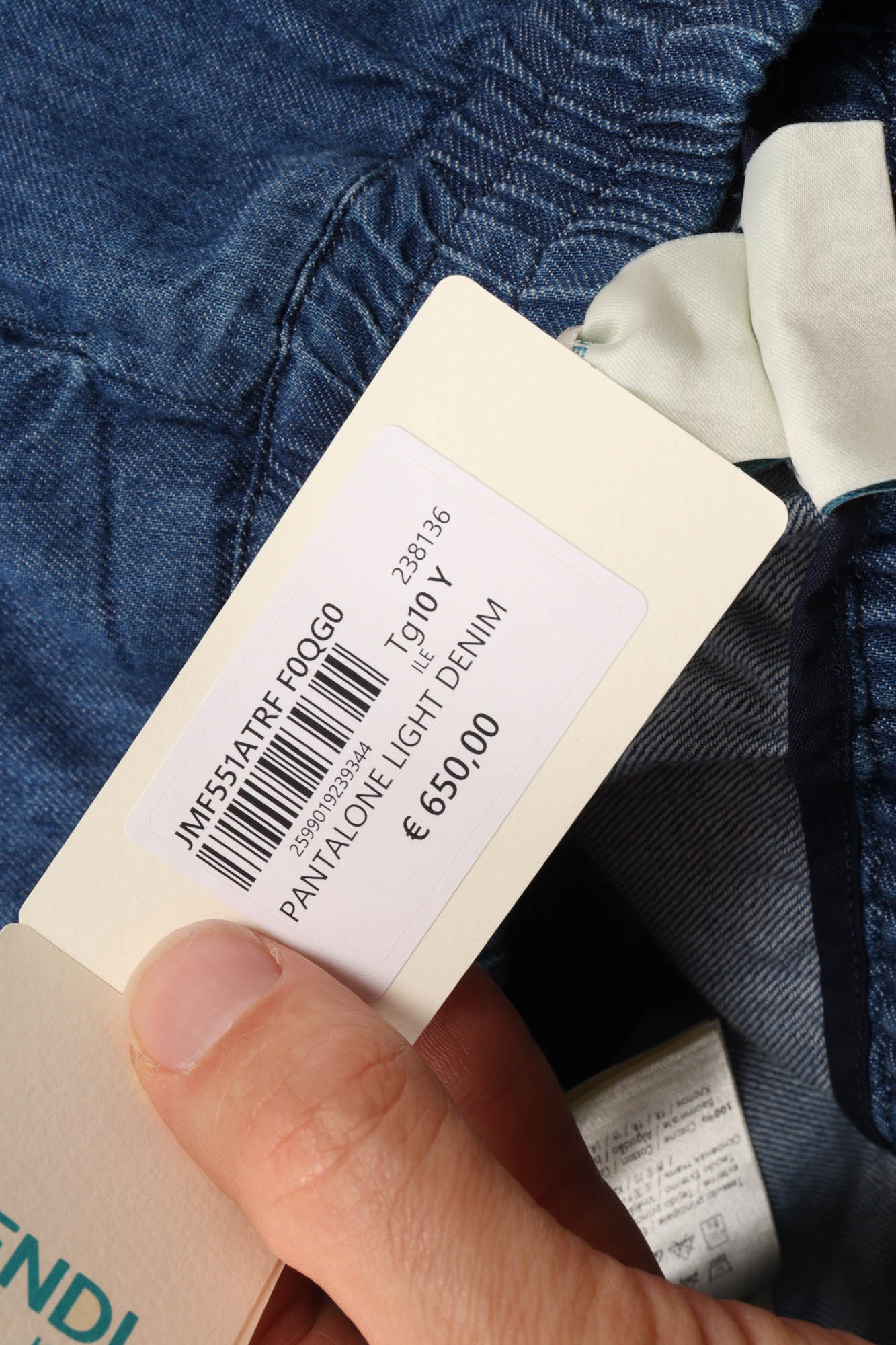 Fendi Jr Pantalone lichte deni