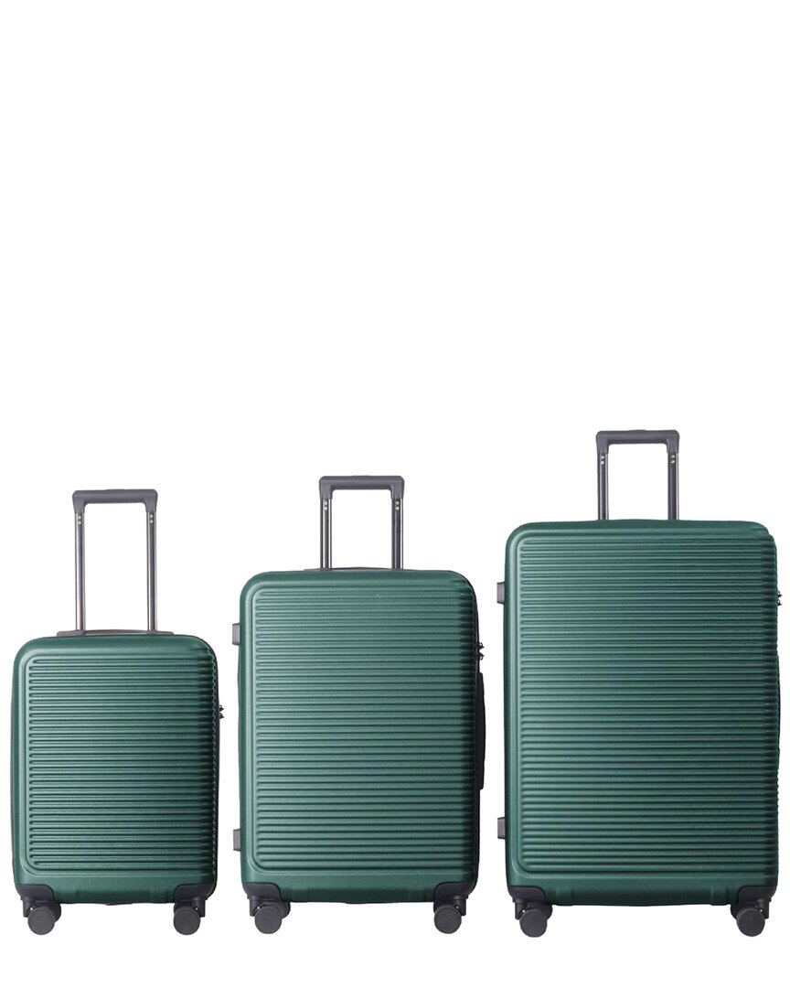 3Pc Hardshell Lightweight Luggage Set With Spinner Wheels & Tsa Lock