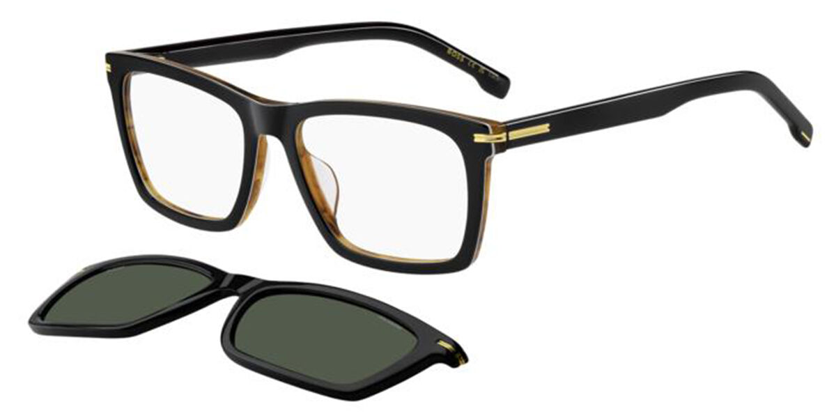BOSS 1726/G/CS Asian Fit with Clip-On Men's Glasses, Black