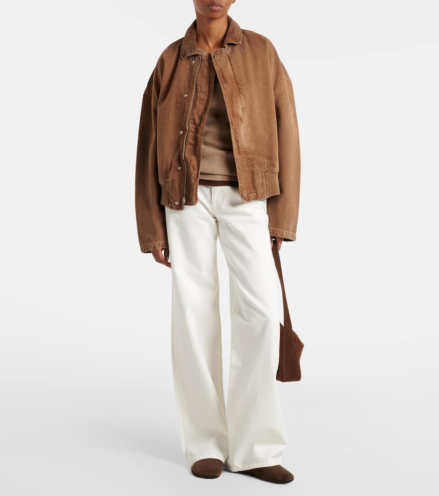 Harlem cotton canvas bomber jacket