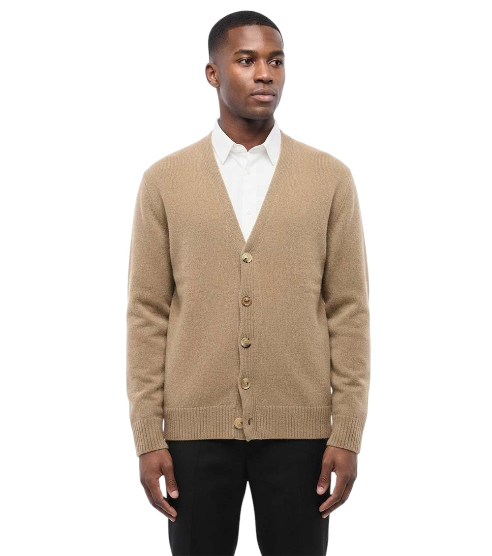 Brown V Neck Cardigan