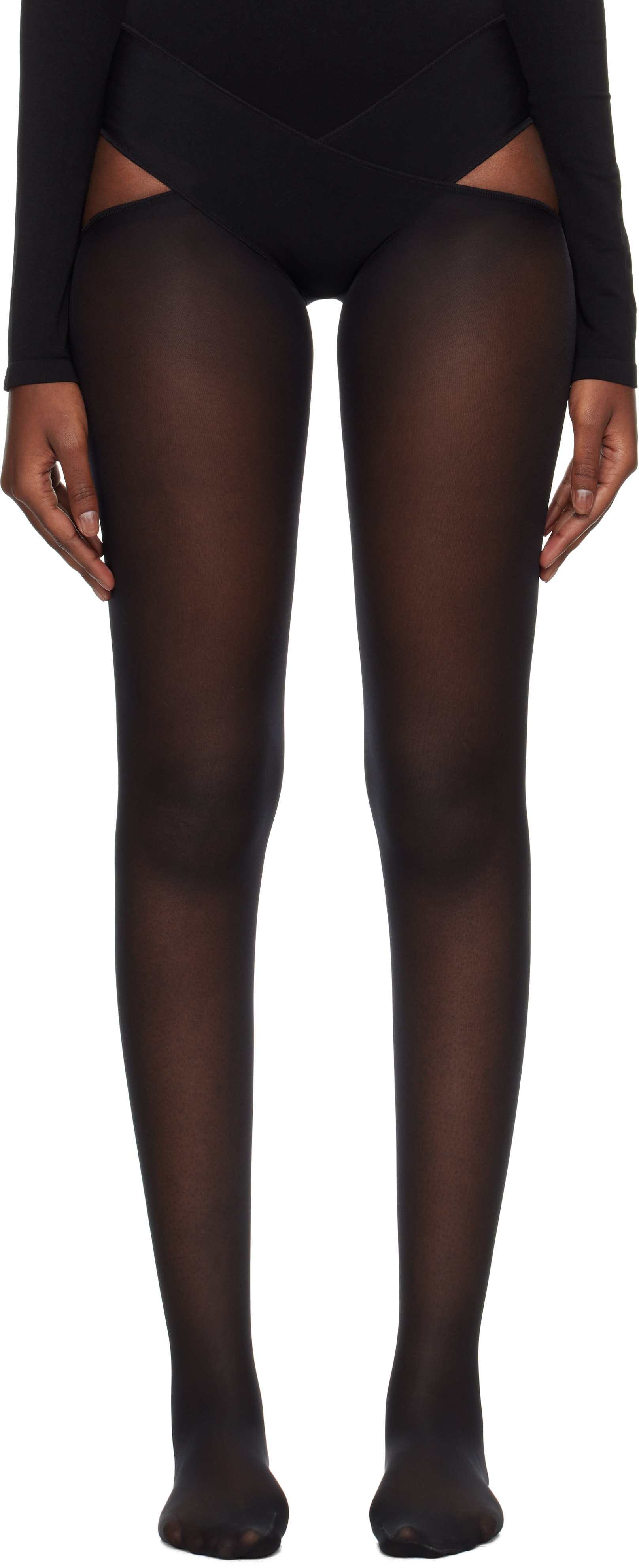 Wolford Black Individual 12 Stay-Hip Tights