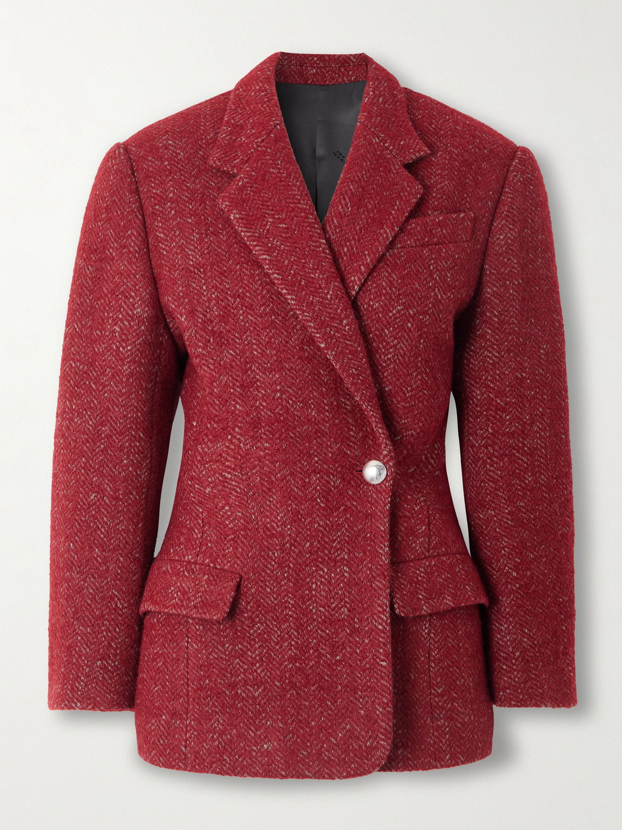 Herringbone Blazer - Red