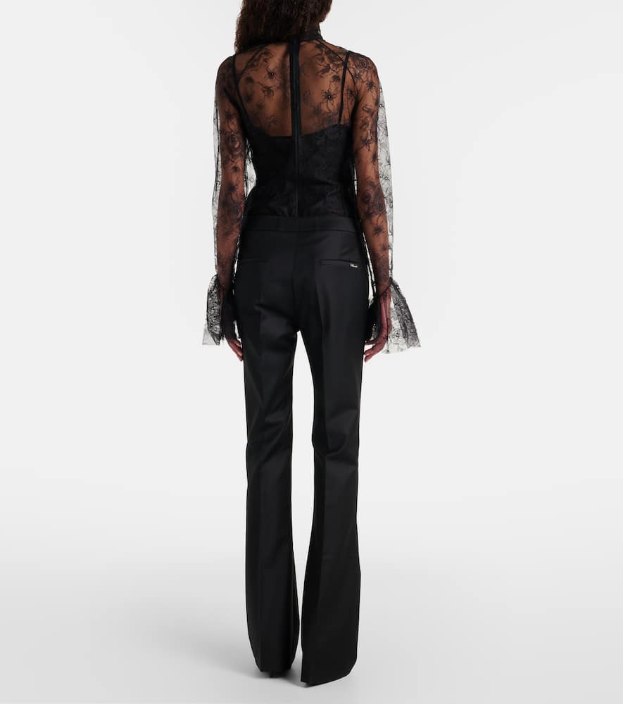 Pleated flared pants