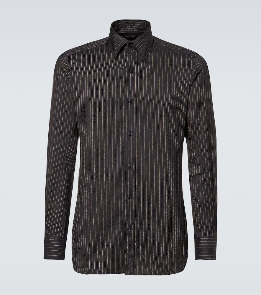 Pinstripe silk shirt