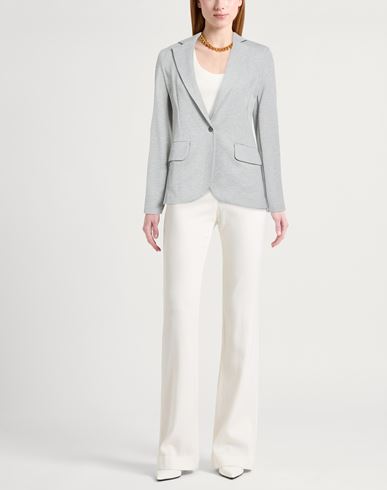 Woman Blazer Grey Size 10 Viscose, Nylon, Elastane