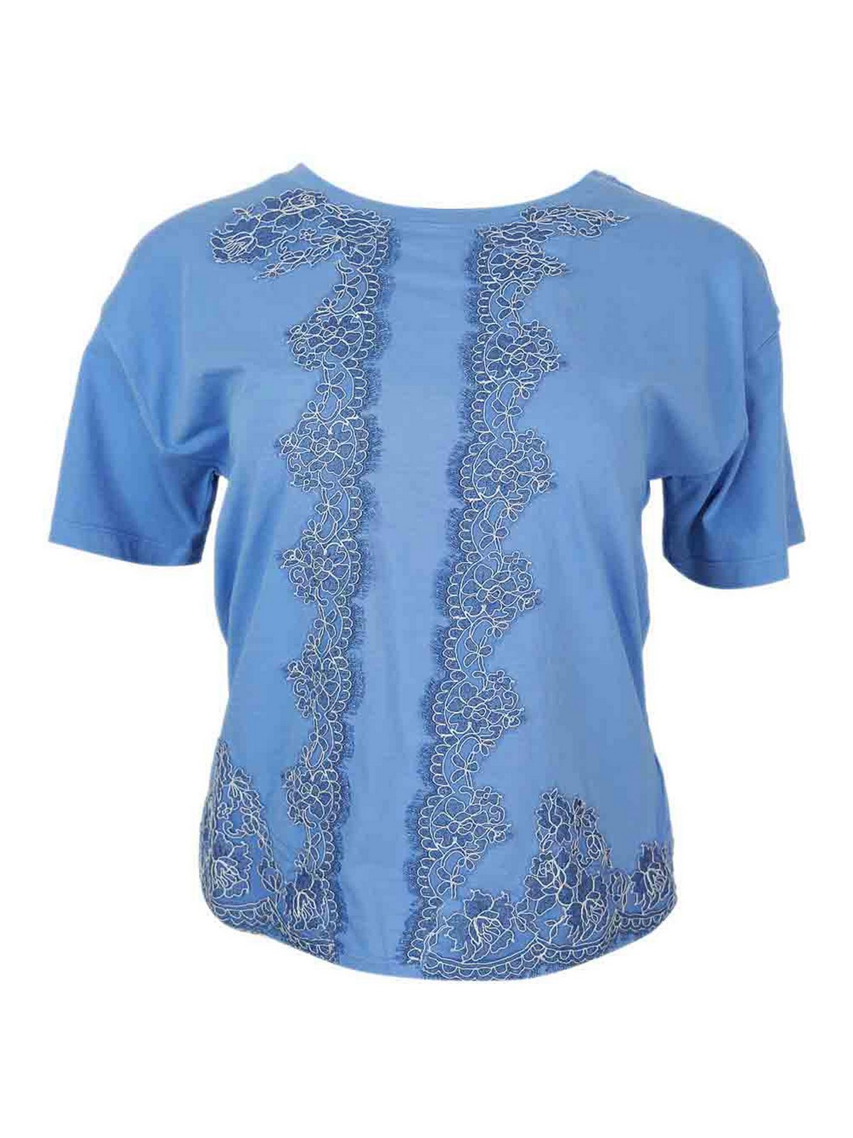 T-Shirts And Polos Light Blu 100co - Women