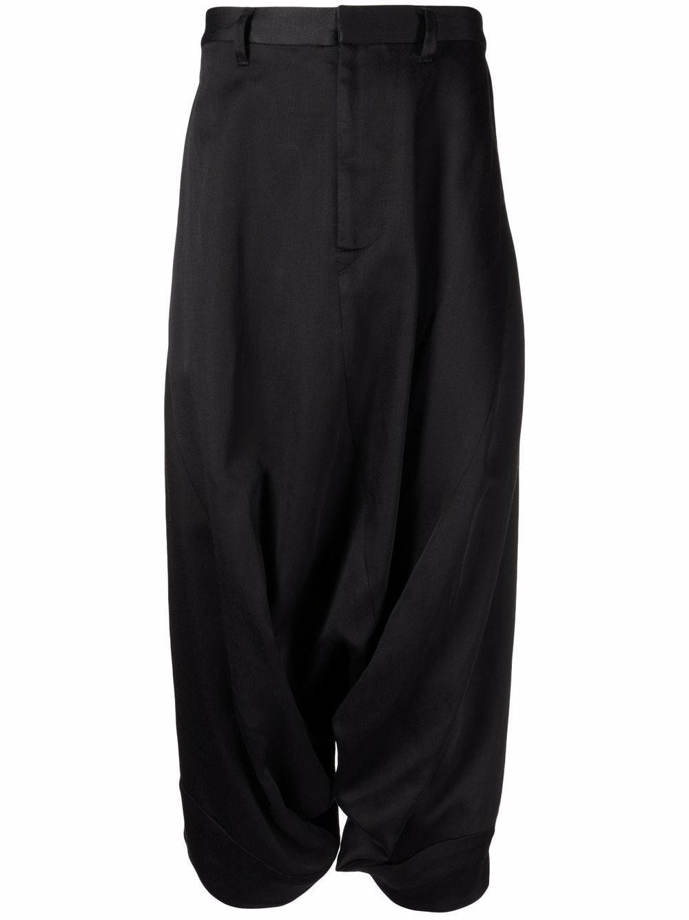 Drop-crotch detail shorts - Black