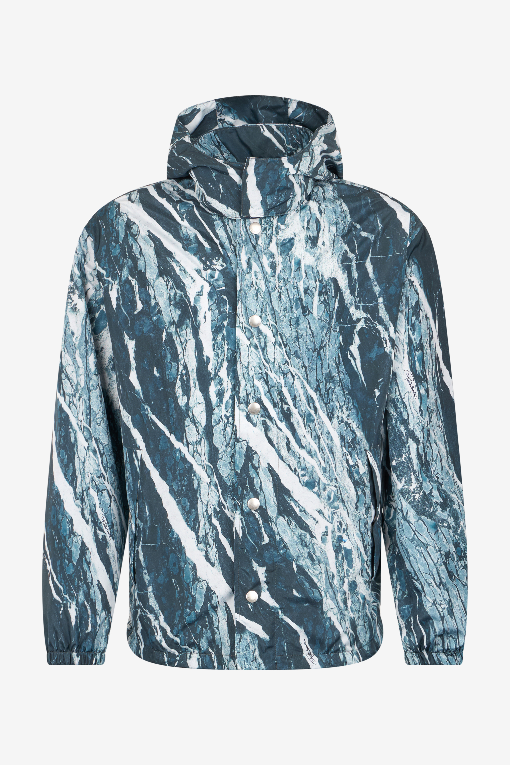 Marble-print Bomber Jacket