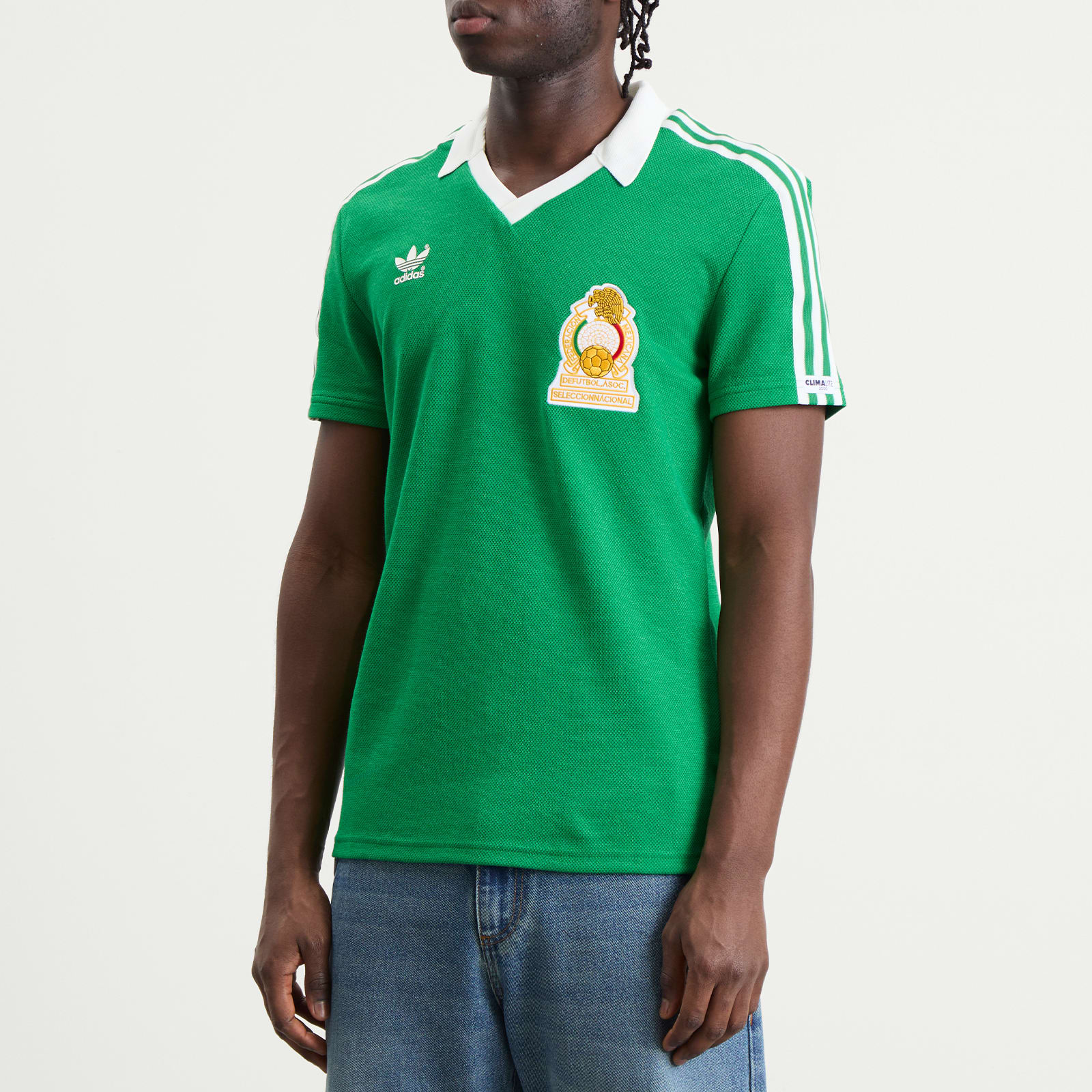 Men's Mexico 1986 Home Jersey Top in Green