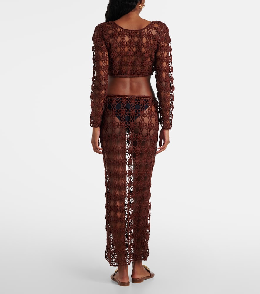 Anna Kosturova Crochet cotton minidress