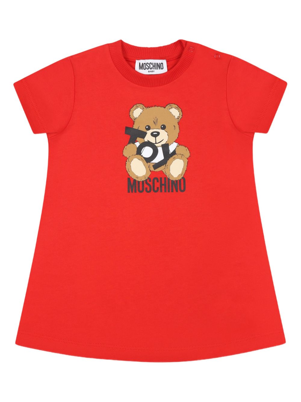 Teddy Bear-print mini dress - Red