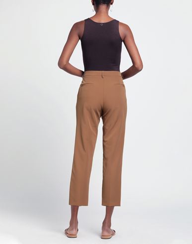 Woman Pants Camel Size 4 Polyester, Elastane