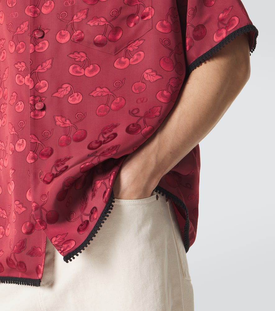 Cherryfic jacquard bowling shirt