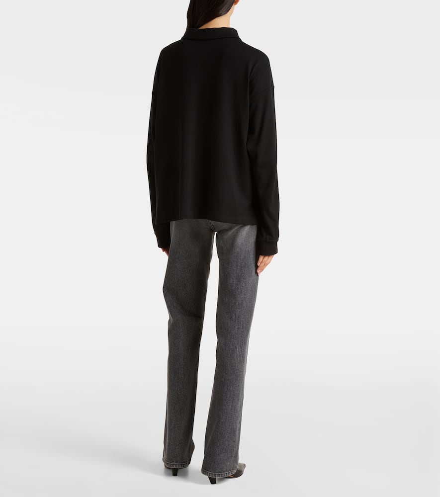 Faithful silk jersey polo sweater