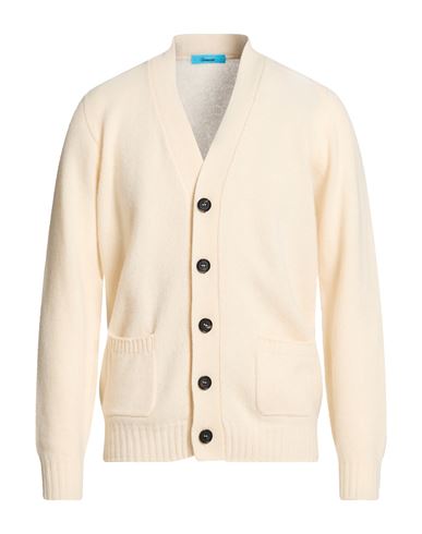 Man Cardigan Cream Size 36 Lambswool