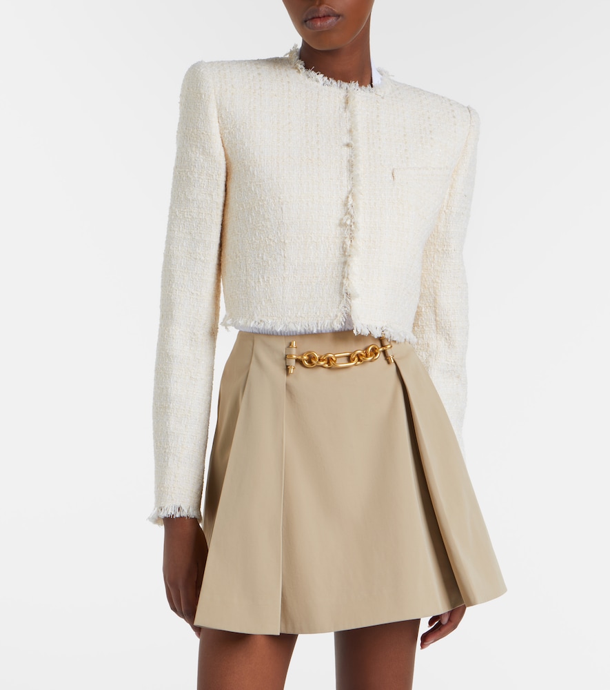 Cropped tweed jacket