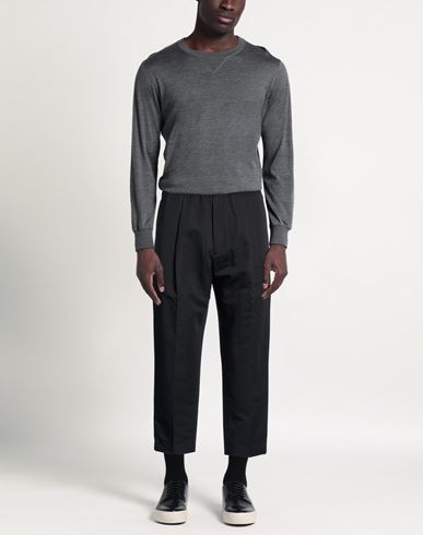Man Pants Black Size 36 Cotton, Linen