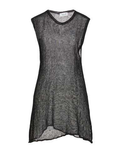 Aviù Woman Sweater Black Size 6 Linen, Polyamide