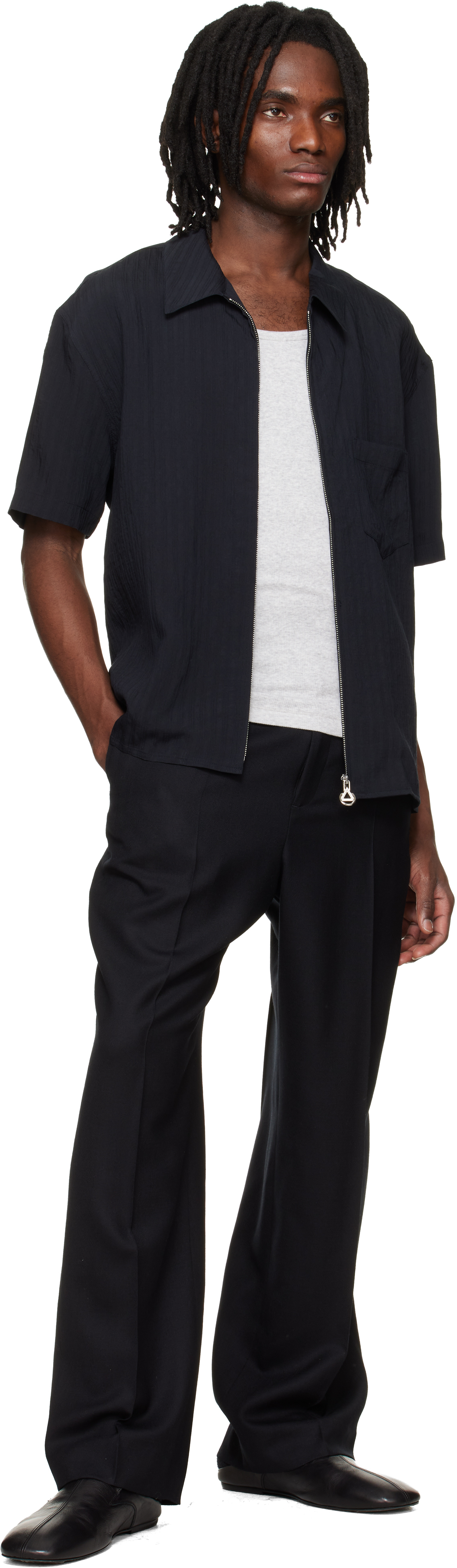 Black Zip Shirt
