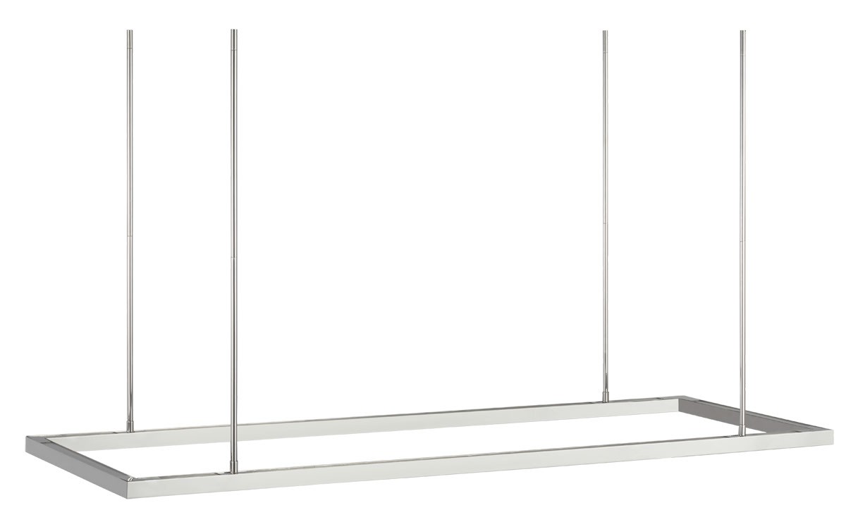 Polished Stainless Steel LED Linear Suspension from the Stagger Collection