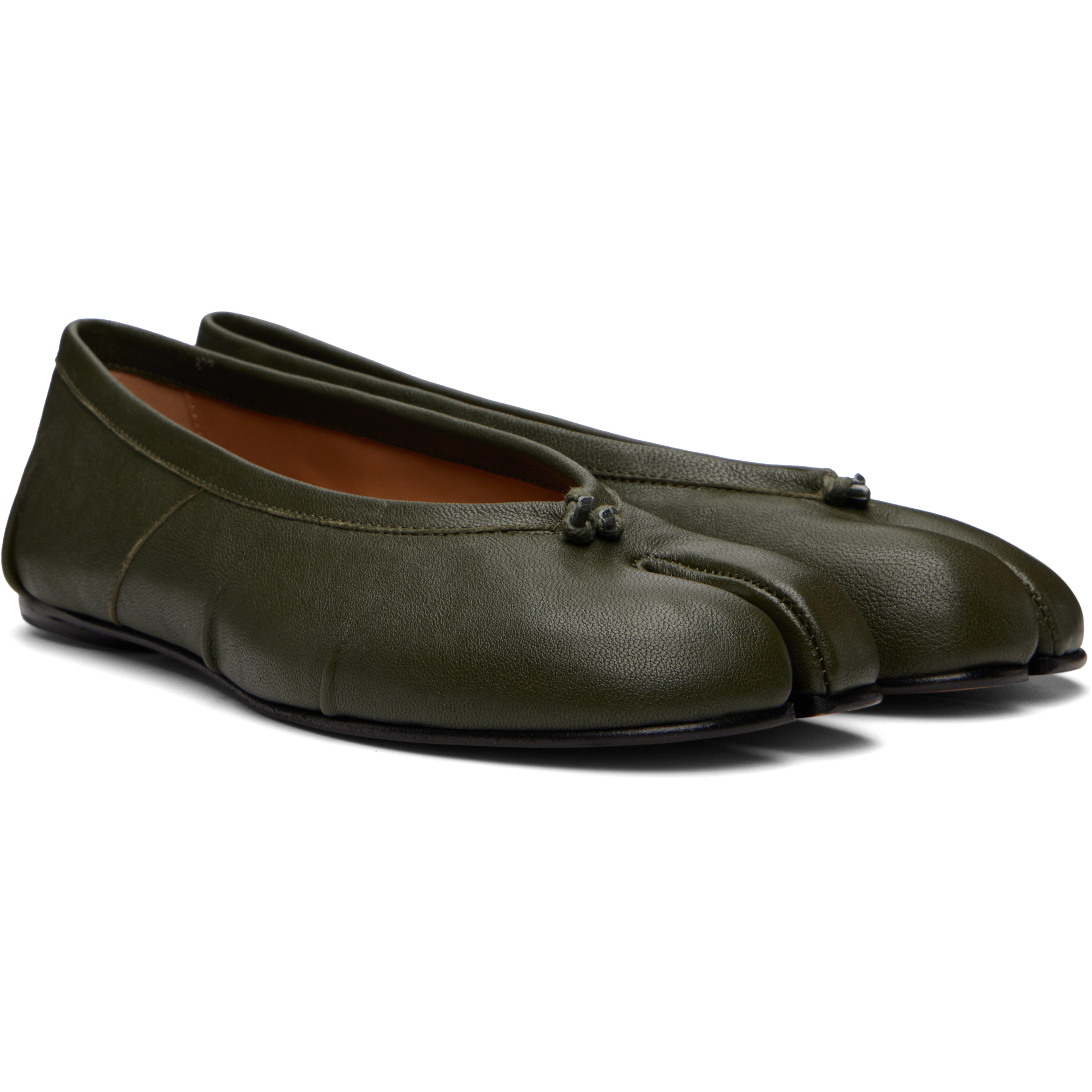 Khaki Tabi Ballerina Flats