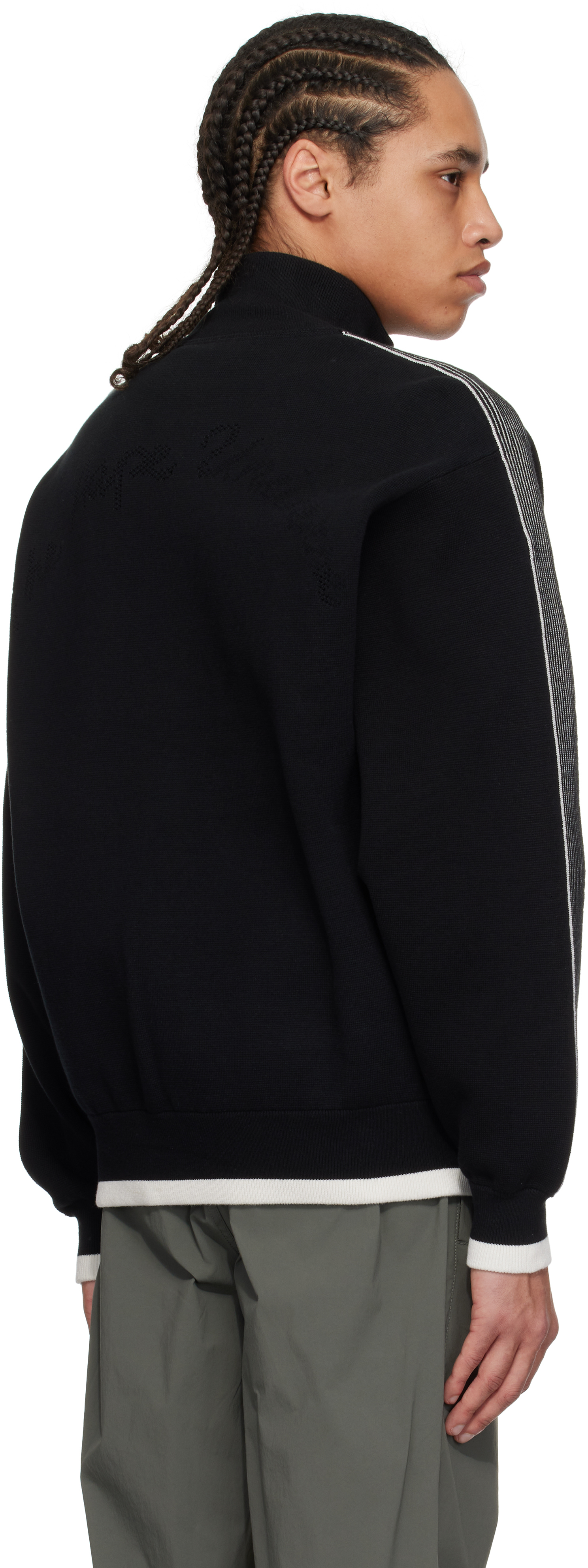 AAPE by A Bathing Ape Black 'AAPEUNVS' Moonface Logo Zip-Up Knit Jacket