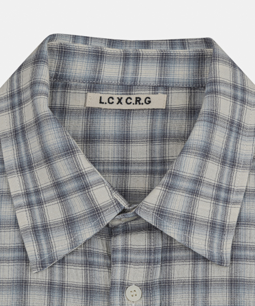 Aplay Pastel Check Shirt Peach Blue