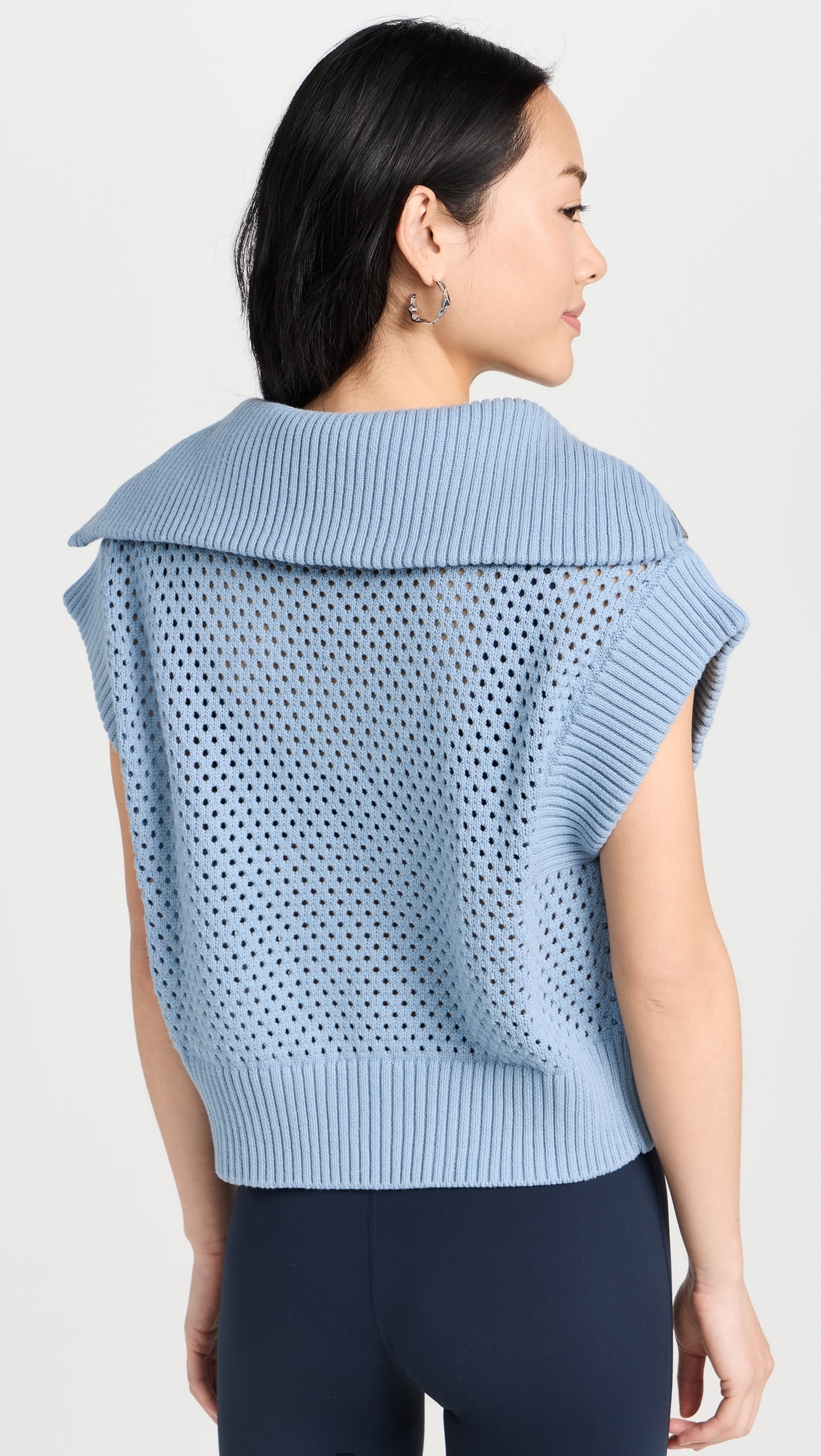 Mila Half Zip Knit Sweater Ashley Blue 
