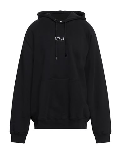 Man Sweatshirt Black Size XXL Cotton, Polyester