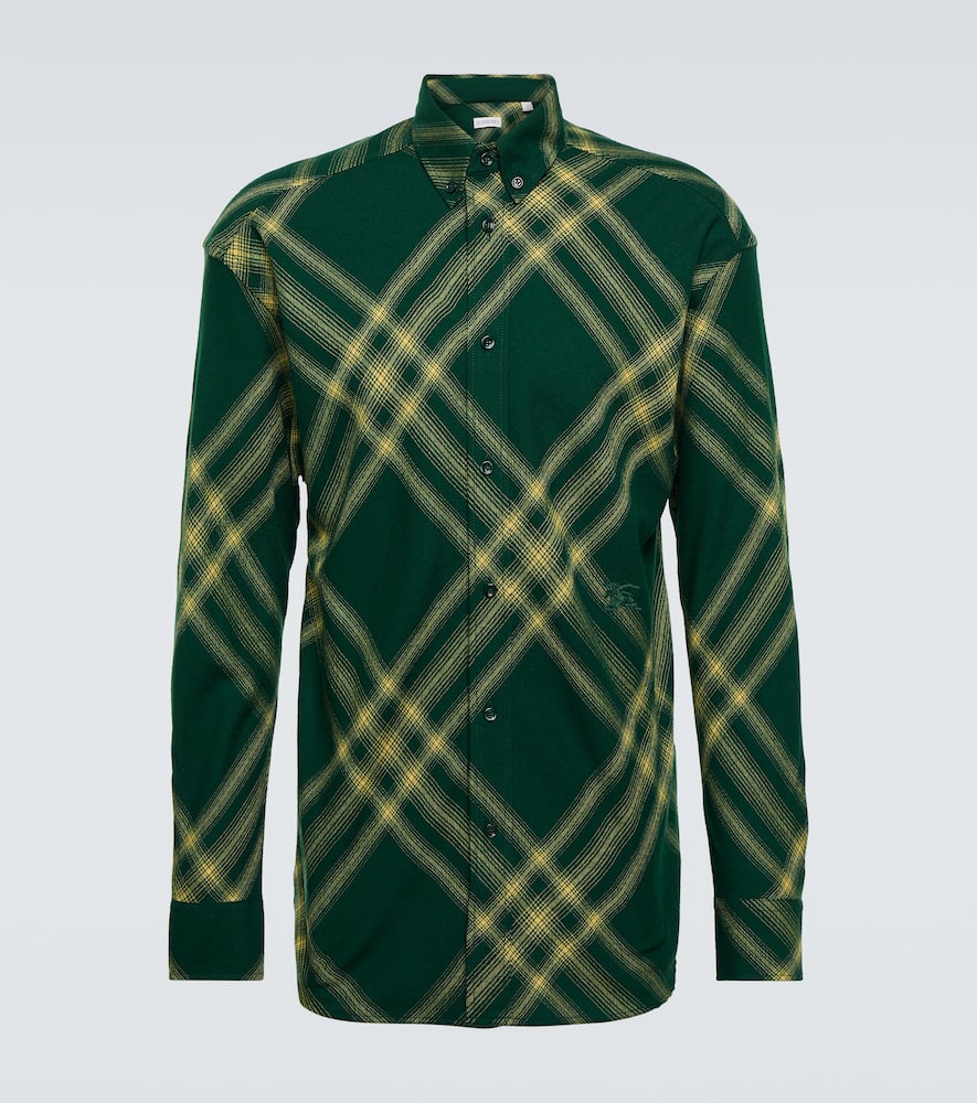 Check wool shirt