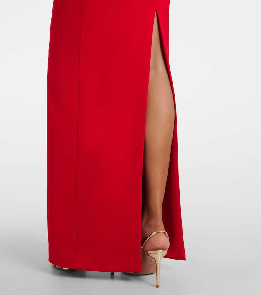 Draped crêpe satin gown