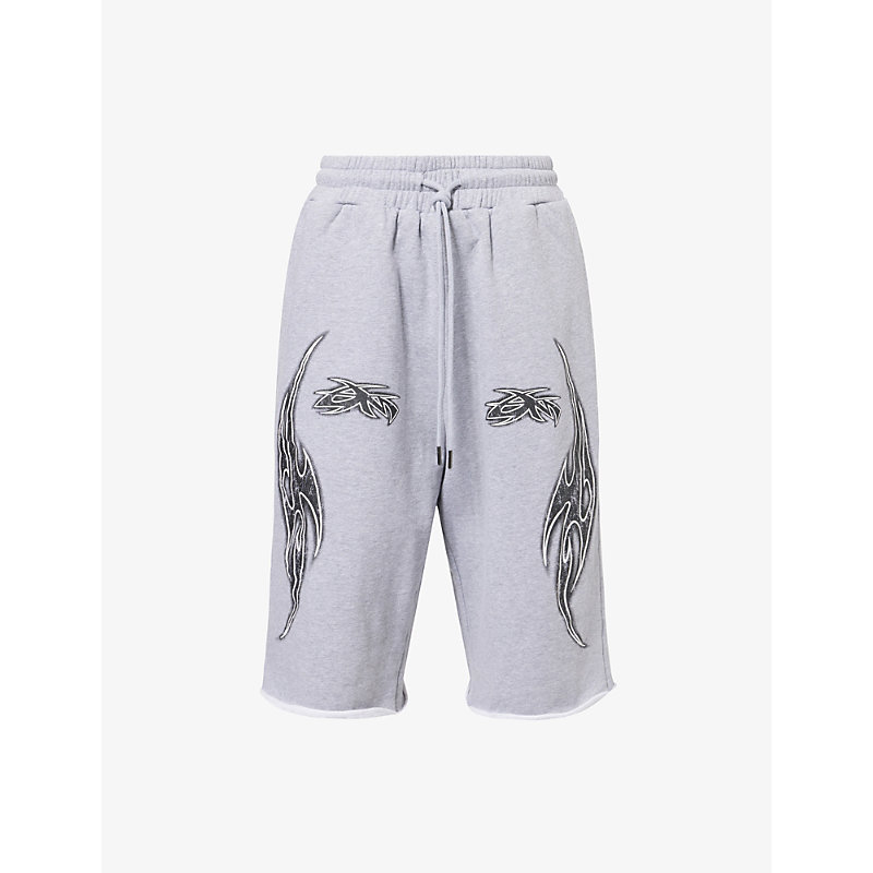 Mens Vivid Logo-Print Cotton Shorts
