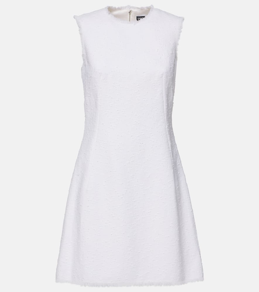 Capri cotton-blend raschel tweed minidress