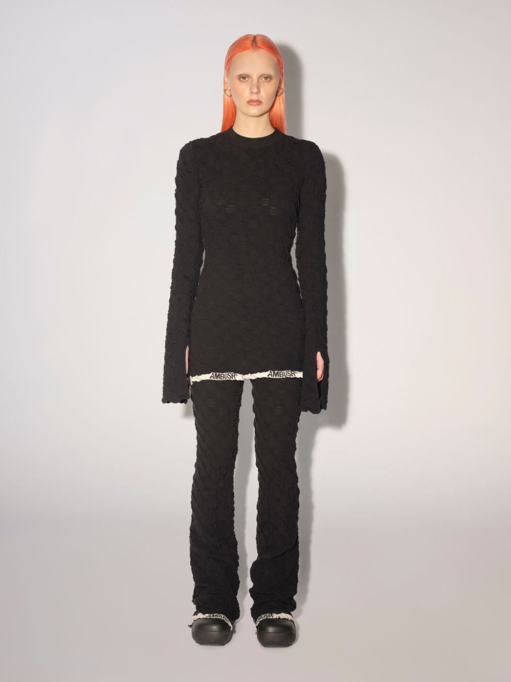 Monogram flared trousers