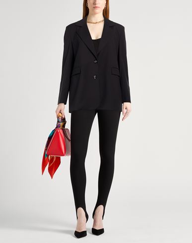 Woman Blazer Black Size 2 Polyester, Viscose, Wool, Elastane