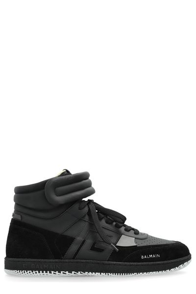 Balmain Swan High Top Sneakers