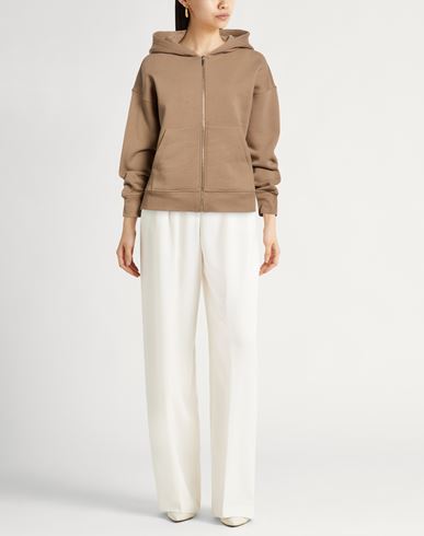 Woman Sweatshirt Beige Size XS Cotton, Polyamide, Elastane