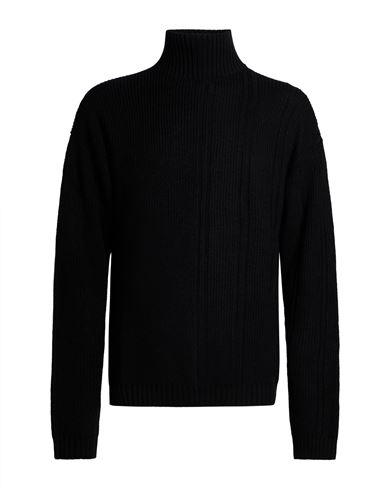 Man Turtleneck Black Size 38 Merino Wool